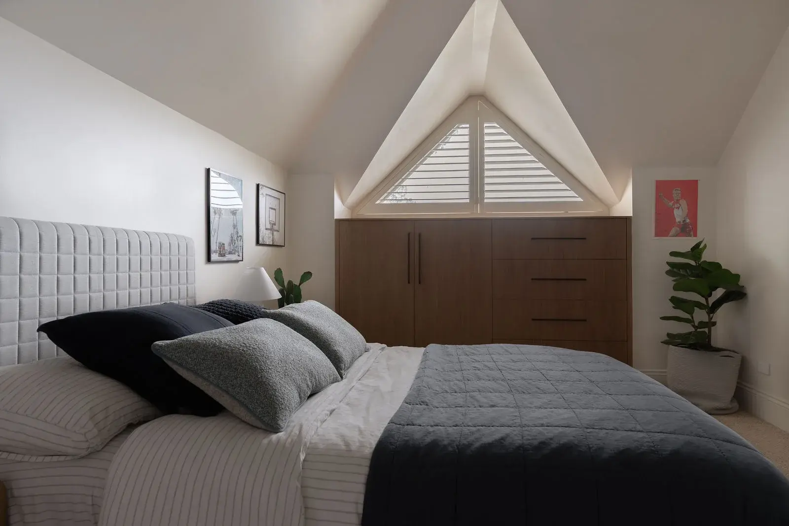 Second upstairs bedroom with gable window joinery